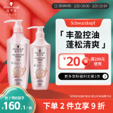 施华蔻（Schwarzkopf）丰盈韧养洗护套装(洗600ml+润400ml)(洗发水护发素 发根蓬松)