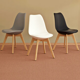 凡社椅子餐椅实木腿椅子凳子郁金香靠背洽谈椅餐桌椅子家用小型餐厅椅