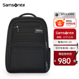 新秀丽（Samsonite）双肩包现代商务包大容量科学收纳背包电脑包男包17英寸\BQ3 黑色