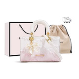 CENTARLKATTY小众设计渐变粉手提小方包包女2025春夏新款戴妃包 流苏渐变粉