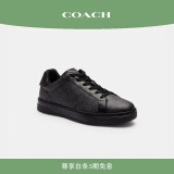 蔻驰（COACH）男士男鞋新品经典标志HIGH LINE运动鞋低帮板鞋 石墨色/黑色 42.5