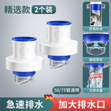 起点如日下水管防返臭神器密封圈厨房下水道防臭密封塞排水管下水道封口器 两个装-精选急速排水【50/75管】