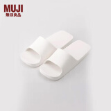 无印良品（MUJI）男女通用 室内用浴室拖鞋 男式女式 洗澡防滑凉鞋一字拖 本白色 M 265mm/43码(2.5)