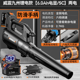 科麦斯充电鼓风机大功率工业用吹风机强力除尘吹灰机锂电暴风枪电动农具 威震九州锂电/6.0Ah电显/5C/两电