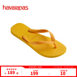 havaianas哈唯纳Top炫彩夹脚人字拖女夏海边平底拖鞋亲子款 新色1740-流行黄色 37-38 巴西码