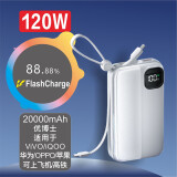 CENTIFLY优博士120W适用于iQOO ViVO华为荣耀OPPO一加真我超级快充20000自带线100W/80W超级快充充电宝 2025新款【送1米快充线+收纳包+收纳袋】 20000mAh