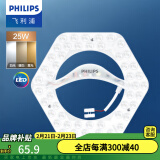 飞利浦（PHILIPS） led吸顶灯芯盘板条片改装圆形方形节能灯替换环形灯管蝴蝶灯管 LED灯盘六边形25W三色调光 吸顶灯灯芯