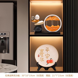 赟娅时来运转流沙画摆件客厅电视柜酒柜玄关轻奢高档高级装饰品办公室 【背靠金山2件套A】石来运转摆件