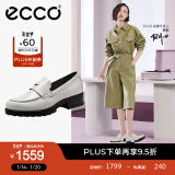 爱步（ECCO）【明星同款】乐福鞋女 百搭牛皮厚底粗跟英伦风单鞋女 摩登490013 石灰色49001301378 建议选小一码 36 （偏大，建议选小一码）