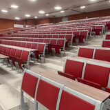 大学教室连排阶梯椅学生折叠课桌椅报告厅会议室剧院阶梯联排椅子 前排定制