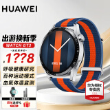 华为（HUAWEI）【出游季狂欢购】华为手表watch gt3运动智能两周续航蓝牙通话体温心率游泳防水男女电话血氧监测 时尚款46mm蓝橙编织表带丨皮带+大礼包