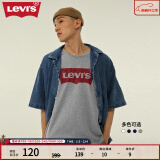 Levi's【全新升级】李维斯新版情侣同款短袖T恤logo印花 灰色0003 2XL