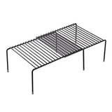 妃汐蒂伸缩铁艺厨房置物架下水槽碗碟架厨具收纳架调味品架子 加厚黑色