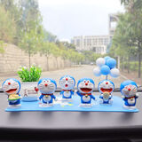 范特西 汽车摆件饰品卡通公仔哆啦A梦车内摆件机器猫创意摆件儿童玩具女 六个一套 通用 款式