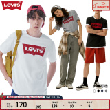 Levi's【全新升级】李维斯新版情侣同款短袖T恤logo印花 白色0000 2XL