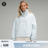 lululemon丨Plush Fleece 女士拉绒半拉链烟囱领卫衣 LW3HOJS 粉末蓝 XS /4