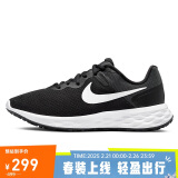 耐克NIKE女跑步鞋REVOLUTION6运动鞋DC3729-003黑35.5