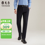 雅戈尔（YOUNGOR）休闲裤男DP棉免烫不易皱裤子自然垂顺易打理新品 VCDP329979AWA黑色 34/84A