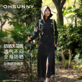 OhSunny原纱防晒衣女长款春夏透气防紫外线外套 SLC4M248T 暗夜黑 XL 