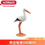 思乐（Schleich S）仿真野生动物模型鹦鹉天鹅男女孩儿童玩具 鹳13936