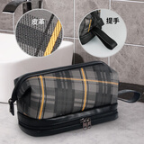 VOYJOY维至双层精品洗漱包干湿分离出差旅行运动健身洗漱用品收纳包T032 英伦格 英伦手提款 22*12*13CM