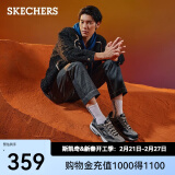 斯凯奇（Skechers）男鞋休闲鞋复古厚底增高鞋通勤户外运动鞋老爹鞋 51241 炭灰色/黑色/CCBK 42