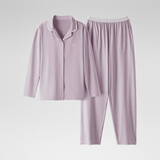 蕉内（Bananain）棉棉301H睡衣男女士纯棉情侣家居服长袖套装春夏季送母亲节礼物 【女士】粉紫 M