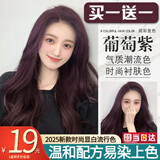 绿宸（2盒装）染发剂膏植物男女士染头发遮盖白发非泡泡纯染发膏400ml 葡萄紫 200ml*1盒 c3.66