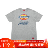 dickies 纯棉短袖T恤男 情侣男女同款 印花休闲百搭上衣7087 中羽灰 XL