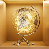 贝汉美（BHM）创意鹿客厅摆件工艺品高级感家居电视柜酒柜办公室桌面玄关装饰品 地球仪