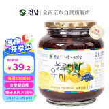 全南 蜂蜜蓝莓柚子饮品1kg 韩国进口 整颗蓝莓VC水果茶奶茶秋冬茶饮