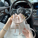 CALCULAT&KEENCK女包小众绣花水桶包包女2025新款潮通勤单肩斜挎包 收藏加购赠礼盒装