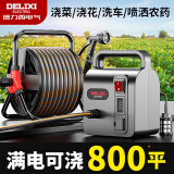 德力西充电式抽水泵农用灌溉机家用小型电动浇菜神器浇水机 经济版【98AH加大双电机】10米
