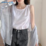 真维斯（Jeanswest）背心女2025夏季新款纯棉宽松打底无袖T恤宽肩透气外穿吊带女