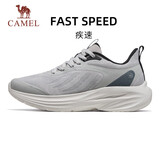 骆驼（CAMEL）轻基础跑步鞋男休闲百搭通勤运动鞋子 X15B30L4019 荞麦灰/黑 41