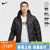 耐克NIKE运动羽绒服男子短款保暖WR 650-D秋冬外套HQ4183-010黑XL