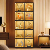 灵愿创意酒柜装饰品摆件家居客厅电视柜餐边柜高端大气玻璃展示柜装饰 轻奢高档酒柜套装--十件套