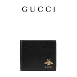 GUCCI古驰动物纹双折钱包 黑色 均码