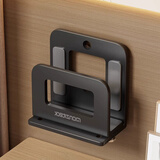 聚骊汇墙上置物架电视机旁壁挂式机顶盒WiFi放置架可调节墙上光猫固定架 黑色（1个装）无字母