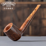 沙芬（SAVINELLI）手工烟斗石楠木510牛头犬进口男士过滤烟嘴烟斗厚斗壁 七夕送男友 【111斗型 大号 雪茄V草斗】