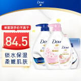 多芬（Dove）深层莹润沐浴乳套装 深层1kg+樱花1kg送300g+190g