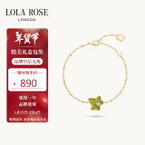 LOLA ROSE罗拉玫瑰常青藤绿玛瑙叶片手链女新年礼物送女生生日礼物女