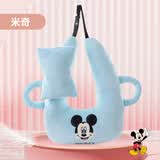 迪士尼Disney迪士尼儿童抱枕车载长途靠背垫子后排头枕大人睡觉神器 蓝色米奇U型车载抱枕 送枕托