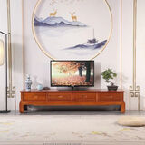 祥瑞嘉缘金花梨木新中式电视柜新款电视柜地柜储物电视柜组合全实木电视柜 花梨色 1.6米