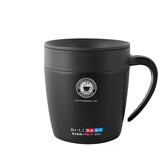 阿司倍鹭（ASVEL）咖啡杯 不锈钢保温杯 情侣款办公室大容量茶杯水杯 A3252-07黑色330ml330ml