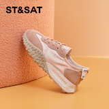 星期六女鞋德训鞋夏秋季轻薄透气阿甘鞋厚底休闲鞋SSC2112C4W 粉色 38