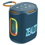 狂热者（ZEALOT）S122 蓝牙音箱高保真重低音炮户外音响手机电脑派对广场舞聚会骑行露营爬山便携式迷你防水小音响 蓝青色【彩色灯+高保真音质】