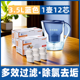 沃夫浦恩适配Brita碧然德滤芯净水壶家用滤水壶通用滤芯过滤壶净水器过滤器滤水器三代德国技术原装正品 壶芯组合【1壶+12芯】适配碧然德