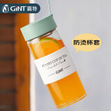 嘉特（GiNT）玻璃杯高硼硅玻璃水杯子 女生便携牛奶咖啡防烫高颜值茶杯家居馆