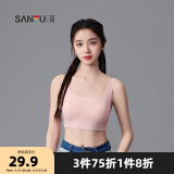 三福 薄杯无钢圈文胸 无缝套头轻运动固定杯小背心内衣女479126 粉色 80B